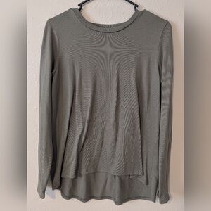 American Eagle Outfitters Soft & Sexy Plush Sage Long Sleeve Top